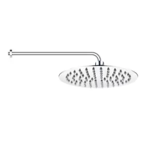 200mm Ultra Slim Round Shower Head with Wall Arm