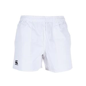 Canterbury Mens Professional Cotton Rugby Shorts, White, Large