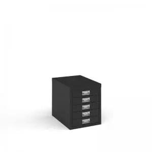 Bisley multi drawers with 5 drawers - black