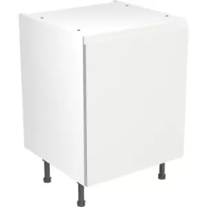 Kitchen Kit Flatpack J-Pull Kitchen Cabinet Base Unit Super Gloss 600mm in White MFC
