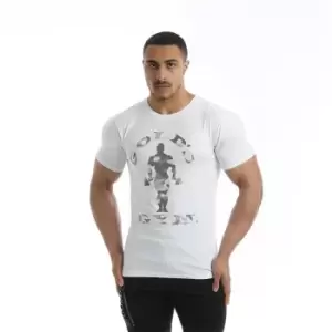 Golds Gym Printed T Shirt Mens - White