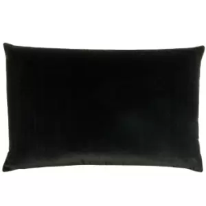 Contra Velvet Cushion Black / 40 x 60cm / Polyester Filled