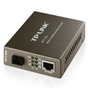 TP-LINK MC112CS network media converter 100 Mbps Single-mode Black