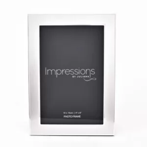 Impressions Photo Frame Matt/Shiny Silver Finish 4" x 6"