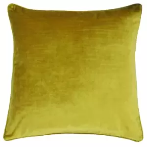 Luxe Velvet Piped Cushion Ochre