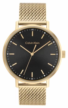Calvin Klein 25200049 Black Dial Gold Stainless Steel Watch