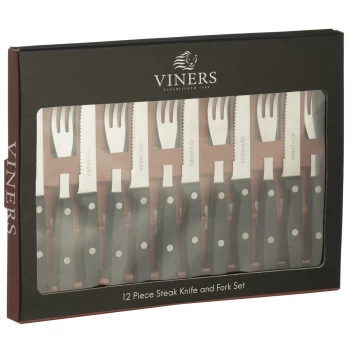 Viners 12 Piece Steak Knife & Fork Set