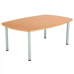 Jemini Boardroom Table 1800x1200x730mm BeechSilver KF816500 KF816500