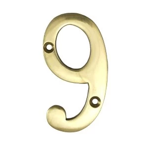 Select Hardware Brass House Number 9