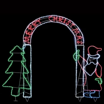 Premier Decorations Santa with Tree Archway LED Rope - Multi