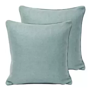 Paoletti Atlantic Twin Pack Polyester Filled Cushions Duck Egg 45 x 45cm
