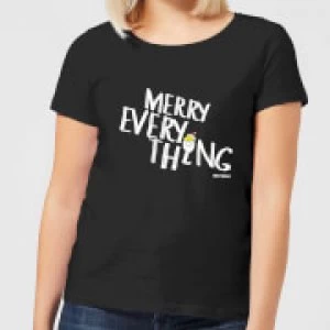 Smiley World Merry Everything Womens T-Shirt - Black - 4XL - Black