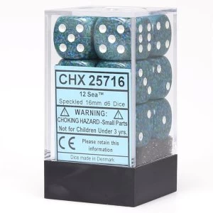 Chessex 16mm d6 Dice Block: Speckled Sea