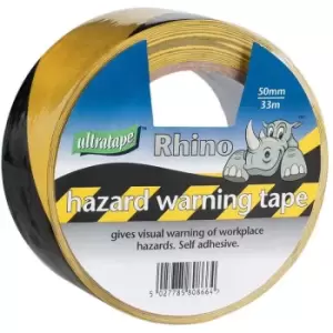 Ultratape Hazard Warning Tape, 50mmx33m