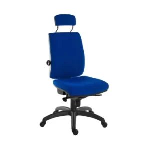 Teknik Office Ergo Plus 24 Hour Ergonomic Executive Operator Chair with Headrest, Blue