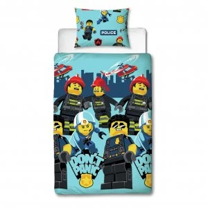 Lego City Hello Panic Rotary Single Duvet Cover