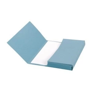 5 Star Office A4 Document Wallet Half Flap 285gsm Recycled Capacity 32mm Blue Pack of 50