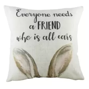 All Ears Hare Cushion Multicolour, Multicolour / 43 x 43cm / Polyester Filled