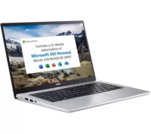 Acer Swift 1 14" Laptop - Intel Pentium, 128GB SSD, Silver/Grey