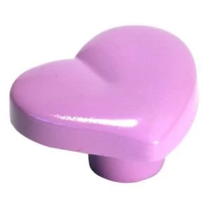 BQ Baby Pink Heart Furniture Knob Pack of 1