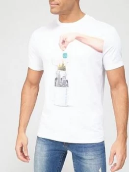 Armani Exchange City Climate Print T-Shirt White Size XS Men