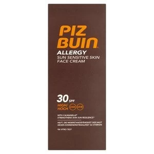 Piz Buin Allergy Sun Sensitive Skin Face Cream High SPF30 50ml