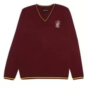 Harry Potter Womens/Ladies Gryffindor House Knitted Jumper (XL) (Burgundy)