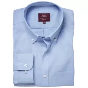 Brook Taverner Mens Whistler Long-Sleeved Formal Shirt (18in) (Sky Blue)