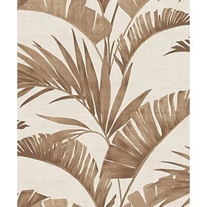 Arthouse Banana Palm Coffee Wallpaper