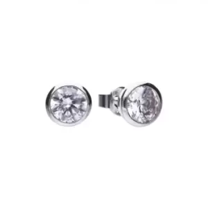 Diamonfire Silver White Zirconia Solitaire Earrings E5620
