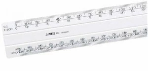 Linex Scalerule Flat 1:5:500 30cm Wh 433