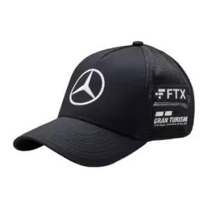 2022 Mercedes Hamilton Driver Trucker Cap Black