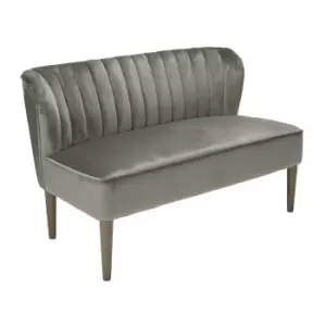 LPD Bella 2 Seater Sofa in Steel Grey Velvet