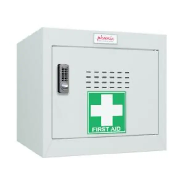 Phoenix MC Series Size 1 Cube Locker in Light Grey with Electronic