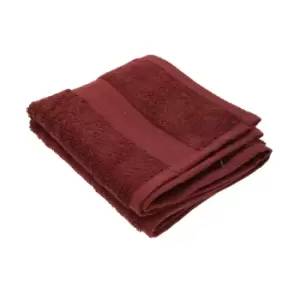 Jassz Premium Heavyweight Plain Guest Hand Towel 40cm x 60cm (550 GSM) (One Size) (Red)