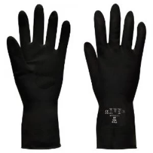 Polyco Gloves Rubber Size 8 Black