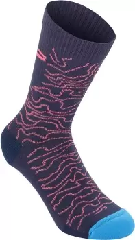 Alpinestars Drop 15 Socks, pink-blue, Size S, pink-blue, Size S