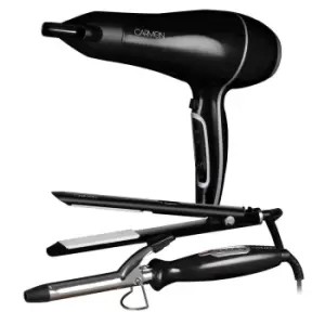 Carmen C85039 3 in 1 Hair Styling Gift Set - Black