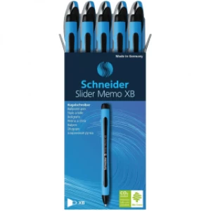 Schneider Slider Memo XB Ballpoint Pen - Black (10 Pack)