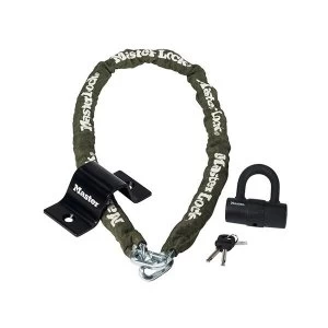 Master Lock Security Kit Mini D Lock Anchor & Chain 1.5m x 8mm