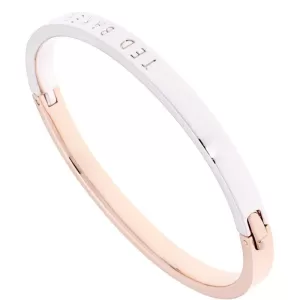Ted Baker Ladies Two-Tone Steel and Rose Plate Clemea Hinge Metallic Bangle TBJ1569-27-03