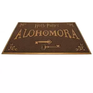 Harry Potter Alohomora Rubber Door Mat (One Size) (Brown) - Brown