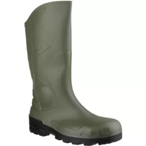 Dunlop Devon Unisex Green Safety Wellington Boots (46 EUR) (Green/Black) - Green/Black