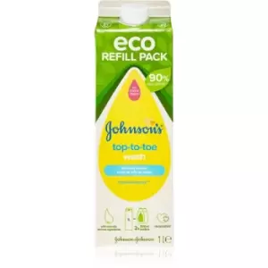 Johnsons Top-to-Toe Washing Gel for Hair & Body for Children from Birth Refill 1000 ml