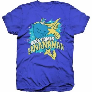 Hasbro - Here Comes Bananaman Unisex Small T-Shirt - Blue