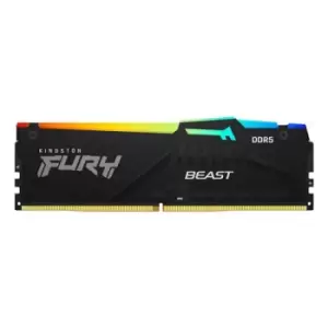 Kingston Technology FURY Beast RGB. Component for: PC/Server Internal memory: 16GB Memory layout (modules x size): 1 x 16GB Internal memory type: DDR5