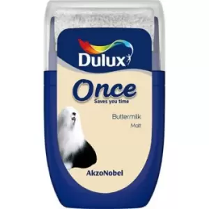 Dulux Once Buttermilk Matt Emulsion Paint 30ml