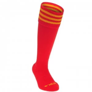 ONeills Football Bar Socks Junior - Red/Amber