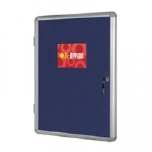 Bi-Office Lockable Internal Display Case 931x670mm 9xA4 Sheets Blue Fe