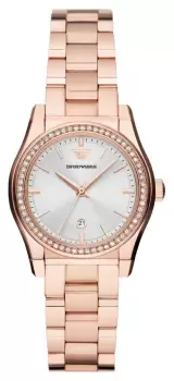 Emporio Armani AR11558 Womens (32mm) Silver Dial / Rose Watch